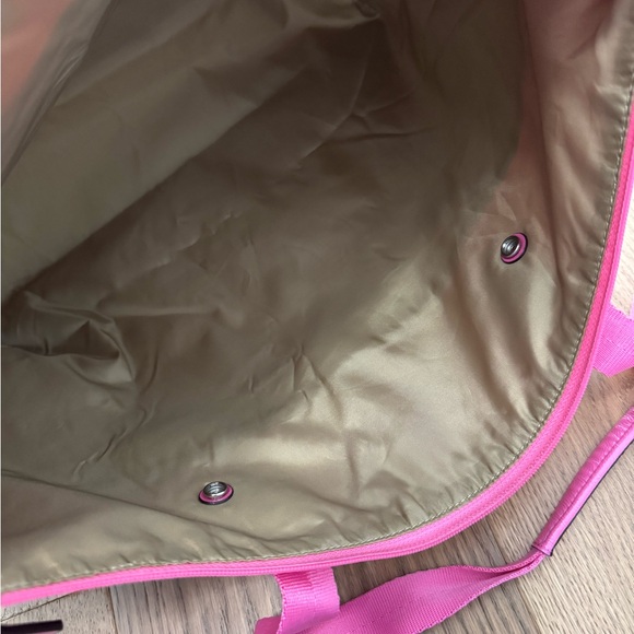 Coach Signature Nylon Colorblock Packable Weekender Bag - Pink & Gray - EUC - Picture 8 of 10